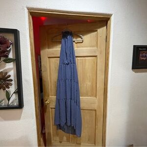 Elegant Blue Maxi Dress